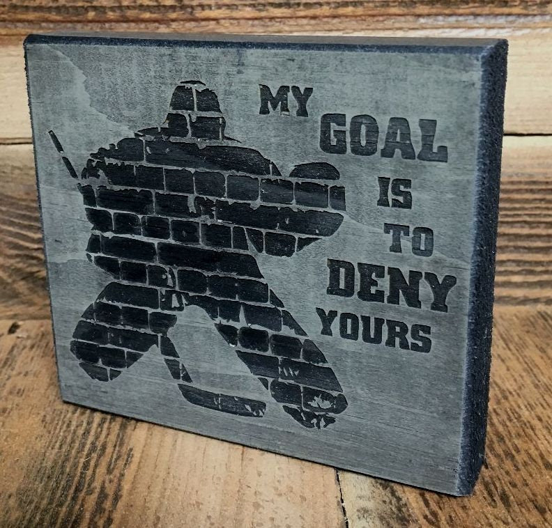 Hockey Ornament: Wood Decor, Christmas Hockey Gift