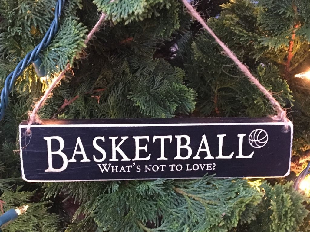 Basketball Ornament, Laser Cut Wood Sign, Coach Gift
