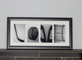 Hockey LOVE Photo Montage Frame: Hockey Mom/Girl Gift, Room Decor (9.5" x 20")