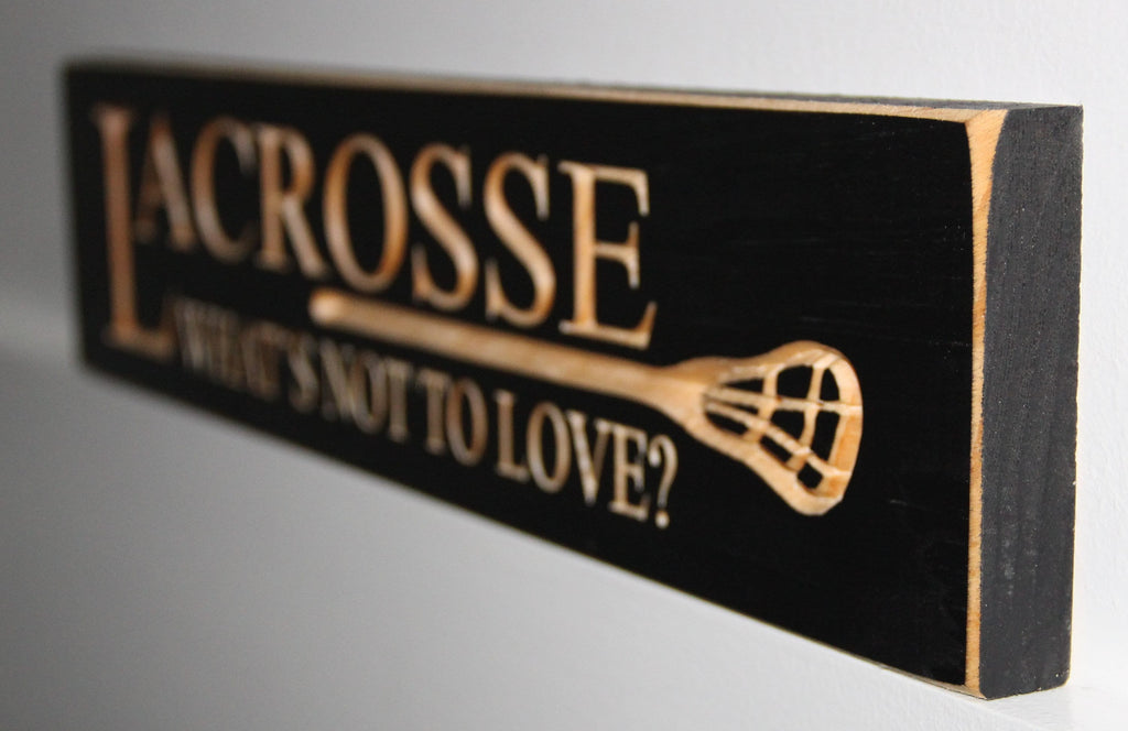 Lacrosse Photo Display: Wood, Player, Coach Gift, Room Decor
