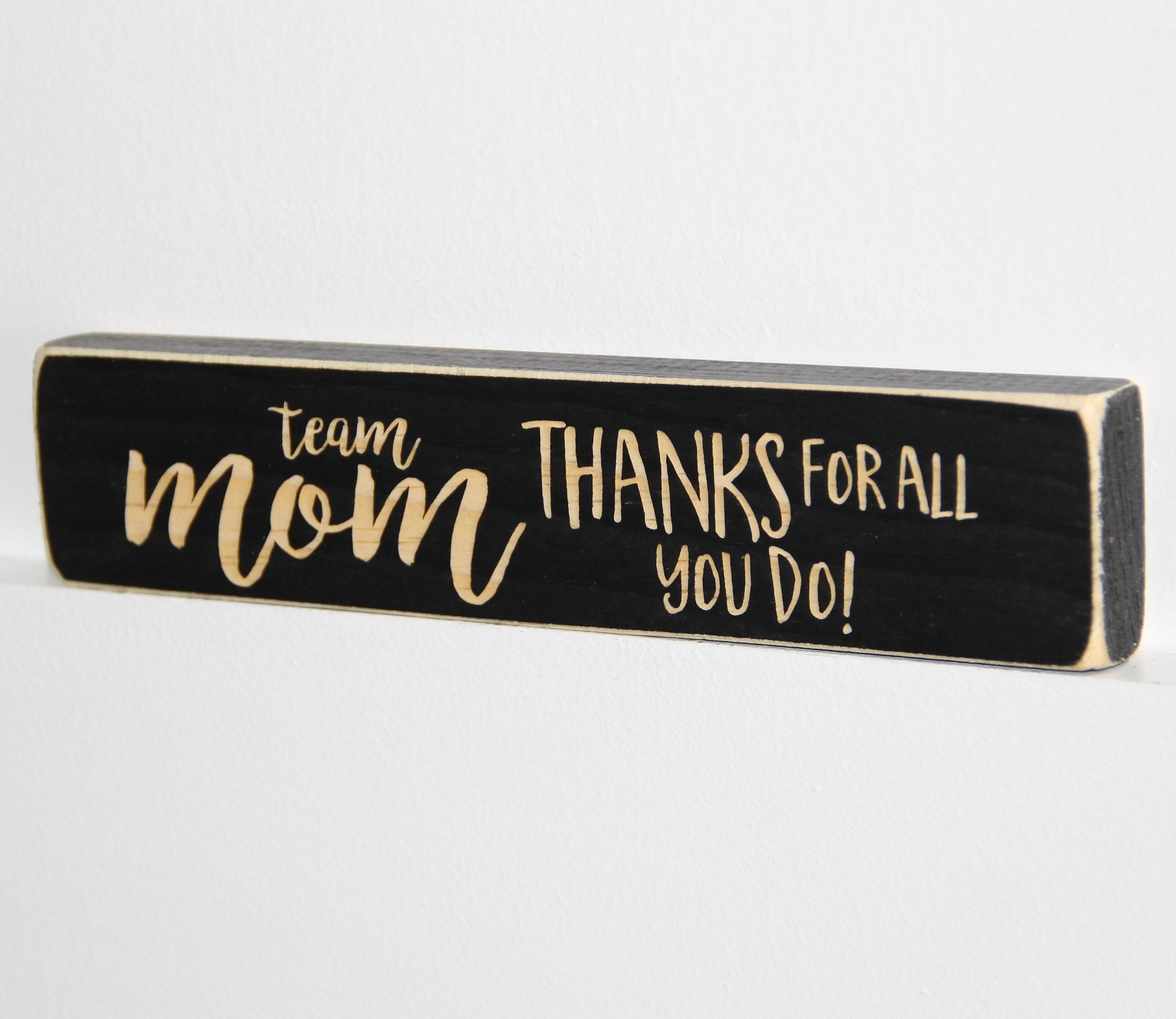 Team Mom Photo Display: Laser Cut Wood Sports Picture Frame