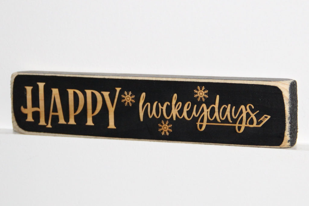 Hockey Christmas Ornament, Hockey Family Gift, Laser Cut Wood Sign