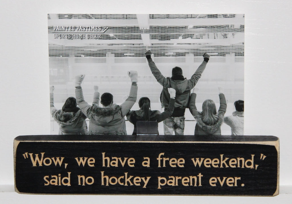Hockey Mom Gift: Distressed Wood Sign, Photo Clip, or Ornament