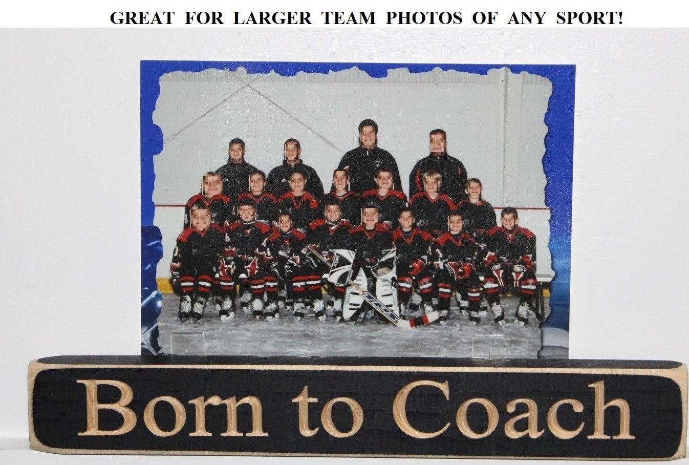 Personalized Coach Photo Display: 'Born to Coach' Frame, Baseball Team Gift, All Sports