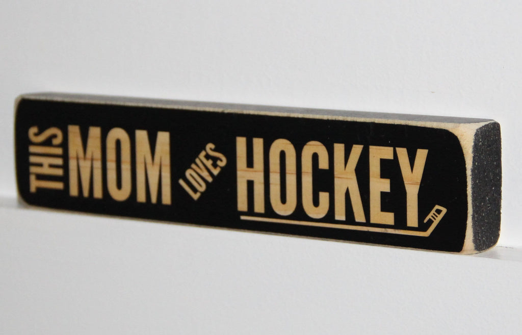 Hockey Mom Photo Display: Laser Cut Wood Sign, Hockey Gift