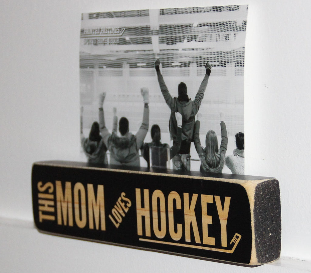 Hockey Mom Gift: Laser Cut Wood Sign, Photo Display, or Ornament