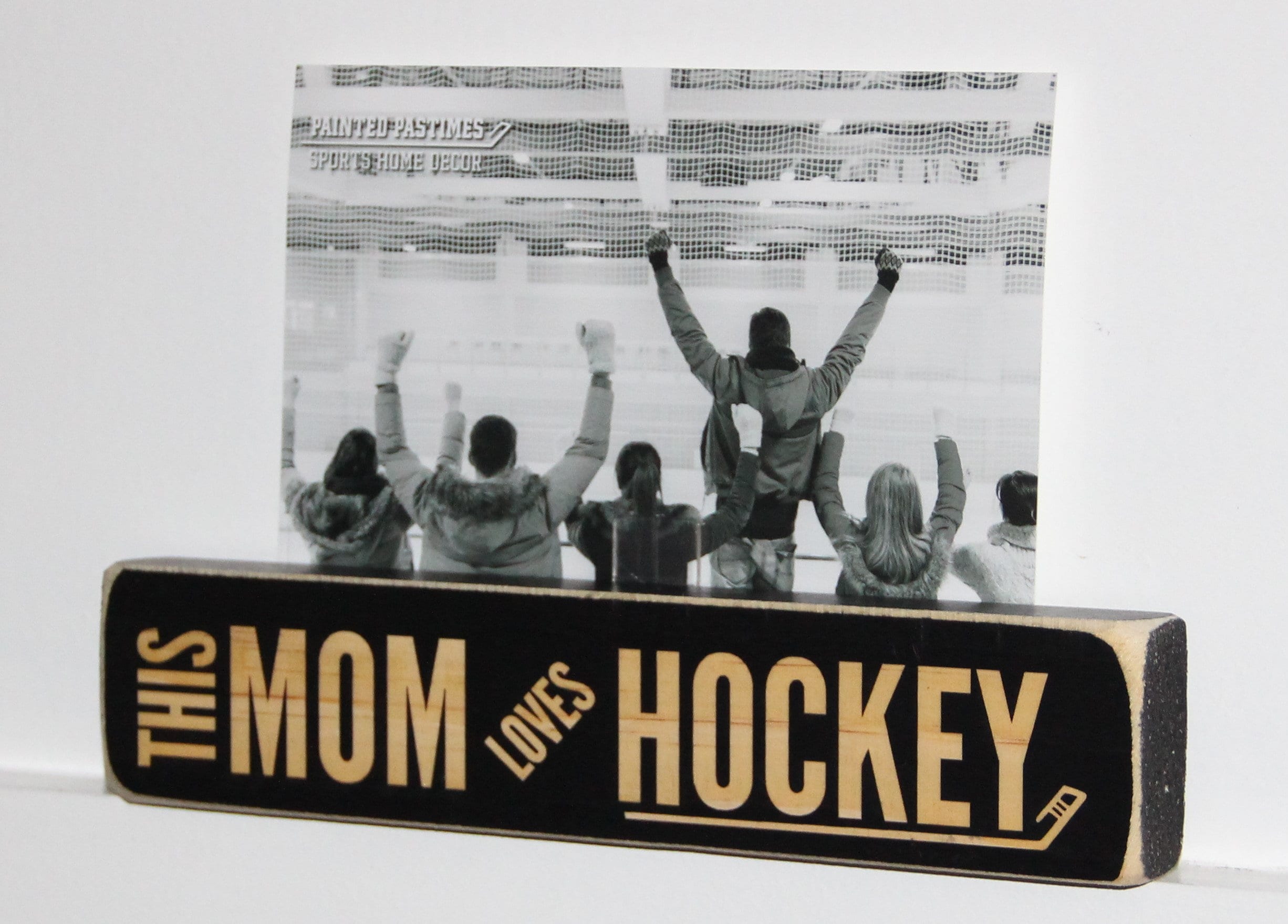 Hockey Mom Gift: Laser Cut Wood Sign, Photo Display, or Ornament