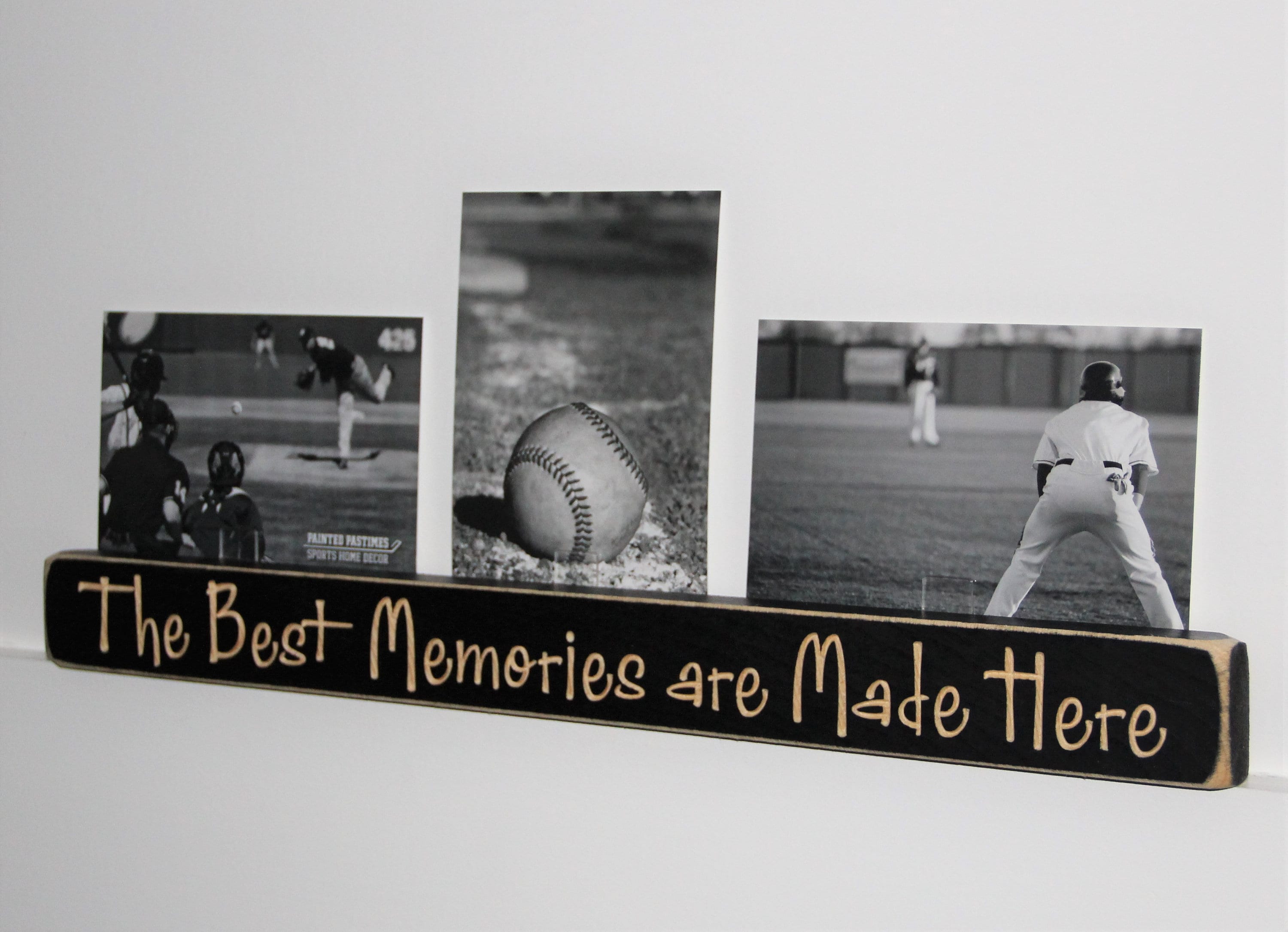 Football Photo Display: Laser-Cut Wood Collage Frame