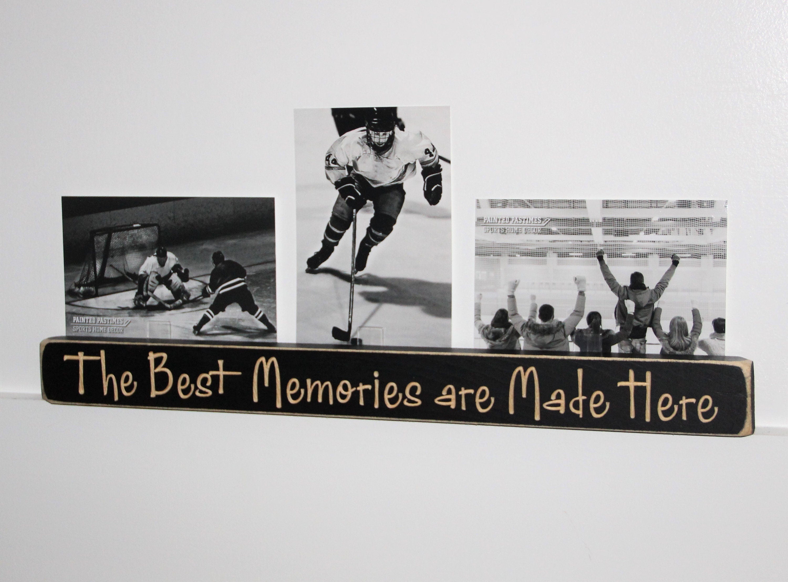 Football Photo Display: Laser-Cut Wood Collage Frame