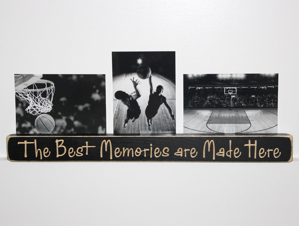 Baseball Photo Display: Distressed Wood Collage Frame, Sports Decor