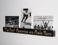 Hockey Photo Display Sign: Distressed Wood Frame, Sports Decor