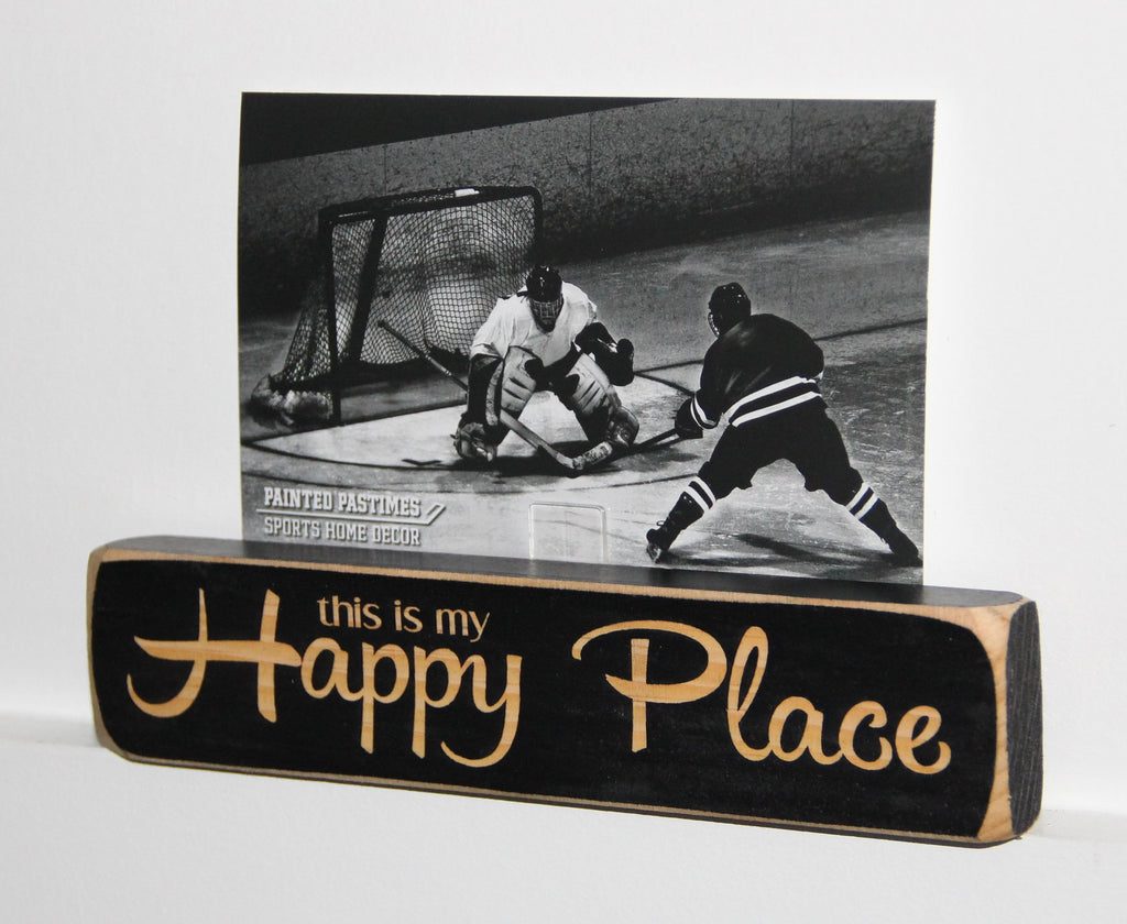 Hockey Photo Display: Wood Frame, Hockey Player Gift