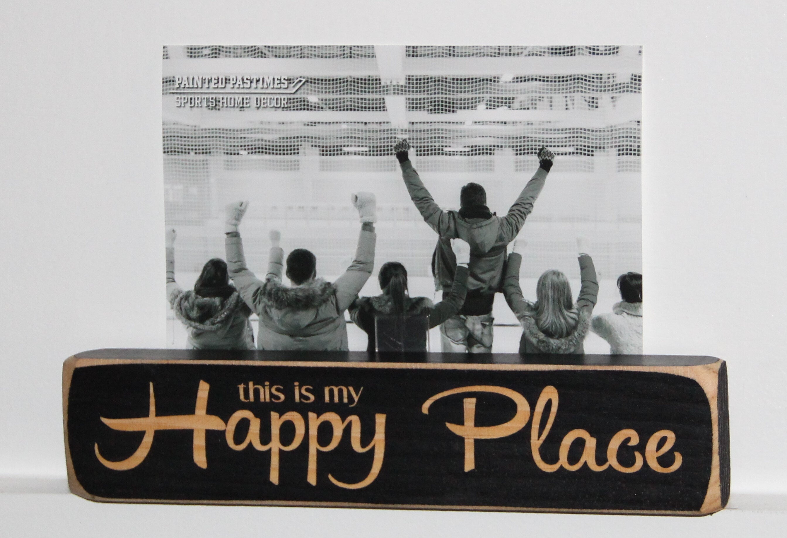 Hockey Photo Display: Wood Frame, Hockey Player Gift