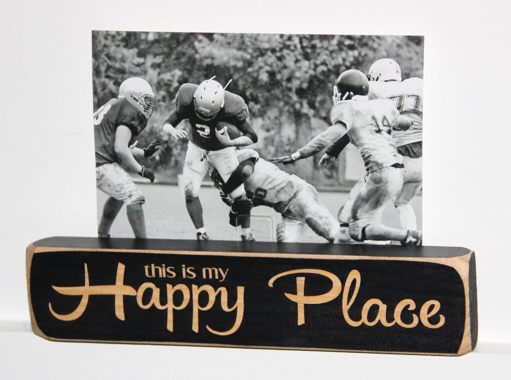 Football Photo Frame - Football Player Gift - "This is my HAPPY PLACE"