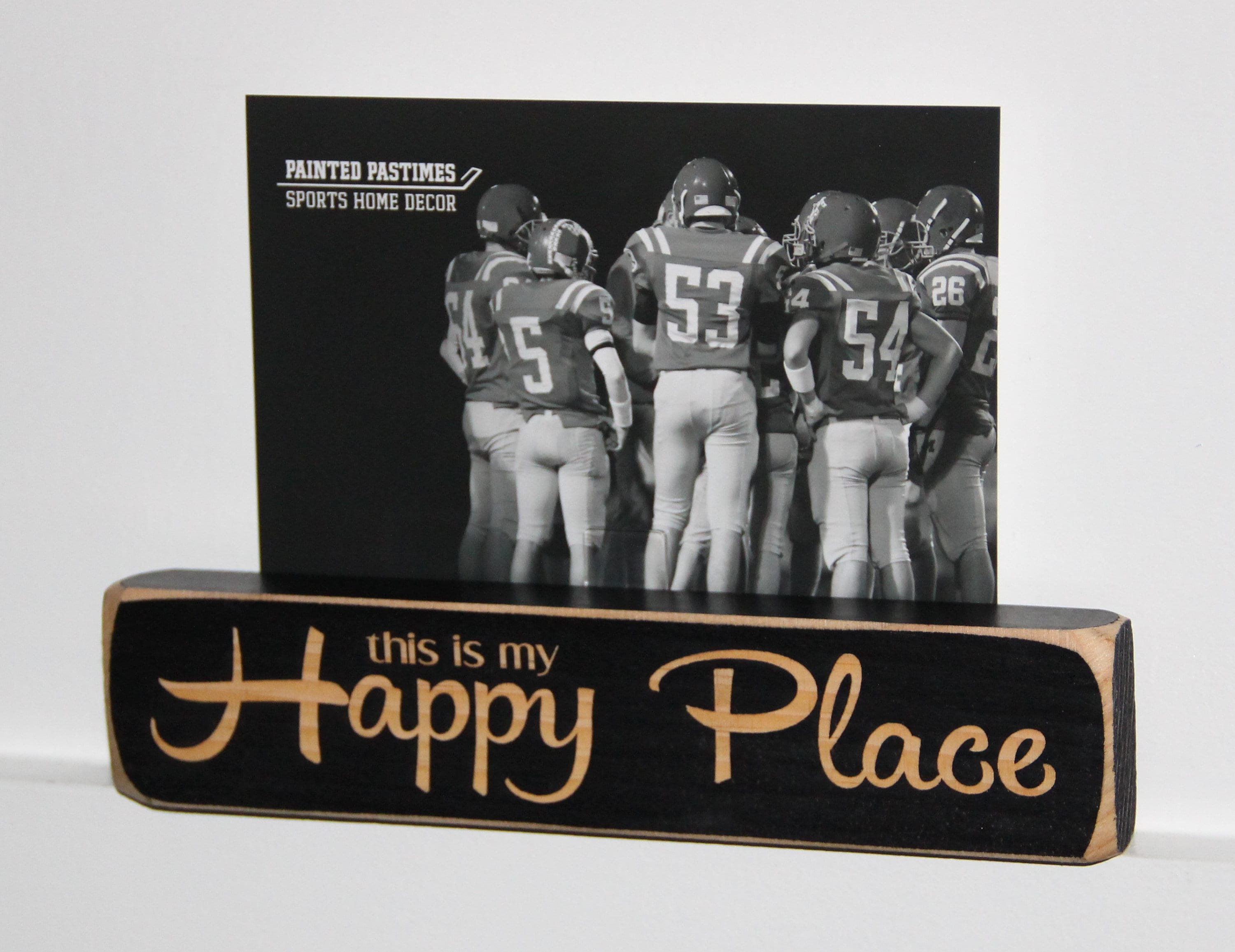 Football Photo Frame - Football Player Gift - "This is my HAPPY PLACE"