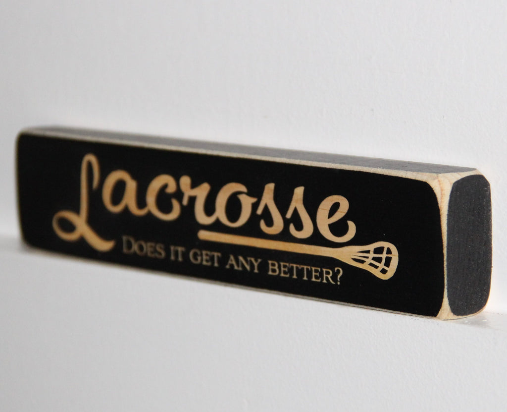 Lacrosse Wood Ornament, Sports Home Decor