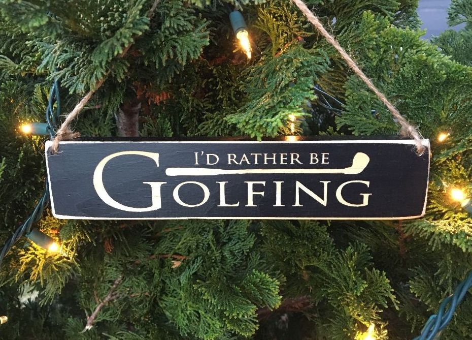 Golf Ornament, Funny Golfer Gift, Laser Cut Wood Sign