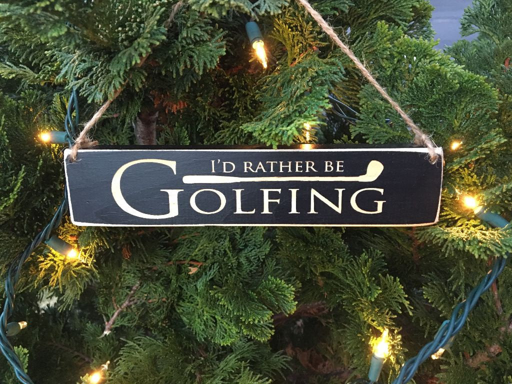 Golf Photo Frame, "I'd Rather Be Golfing" Sign, Golf Decor