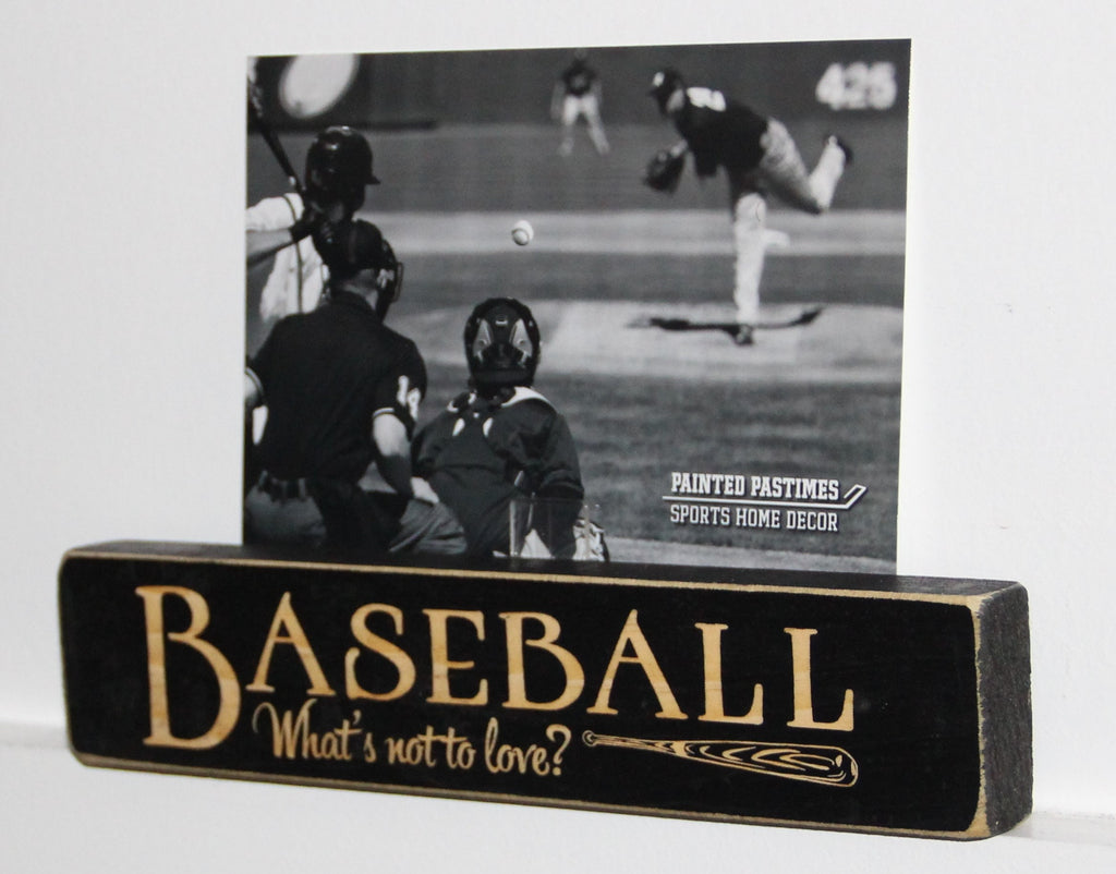 Laser Cut Baseball Sign: Wood Desk Decor, Coach Gift