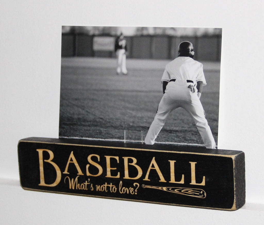 Baseball Ornament, Black Wood Sign, Baseball Coach Gift
