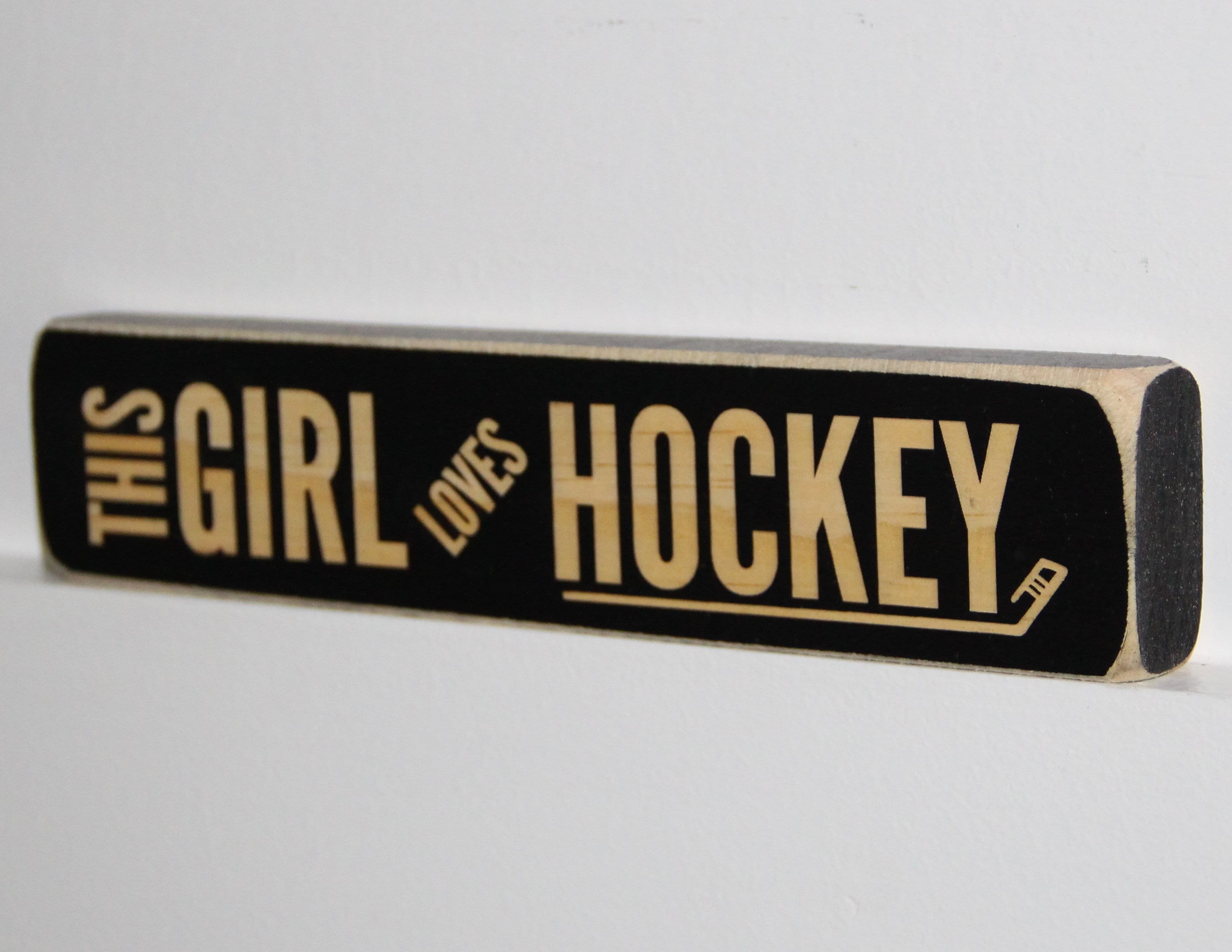 Hockey Girl Ornament, Wood Sign, Girl's Room Decor