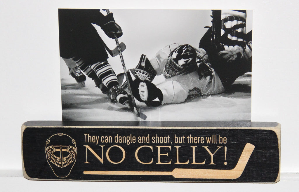 Hockey Goalie Ornament: Laser Cut Wood Sign, Gift for Goalies