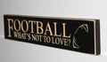Football Photo Display: Coach Gift, Team Decor, Black Distressed Wood