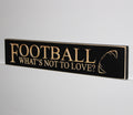 Football Sign: Coach Gift, Sports Home Decor, Black Distressed Wood