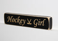 Hockey Girl Wood Sign: Distressed Hockey Bedroom Decor