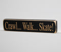 Crawl Walk Skate Hockey Ornament: Laser Cut Wood, Sports Decor