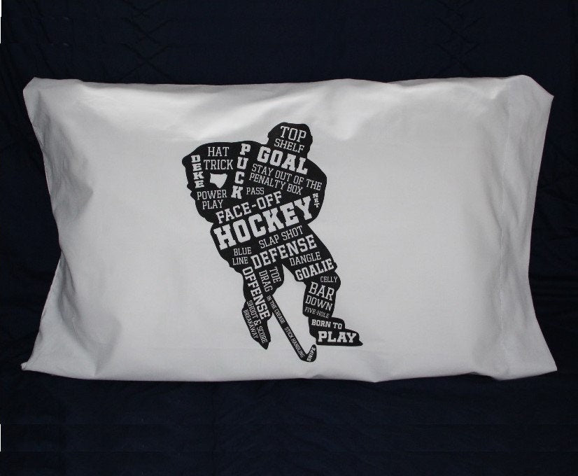Hockey Pillowcase: Player, Goalie Gift, Room Decor