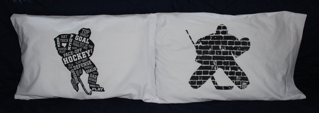 Hockey Pillowcase: Sports Bedroom Decor, Hockey Player Gift