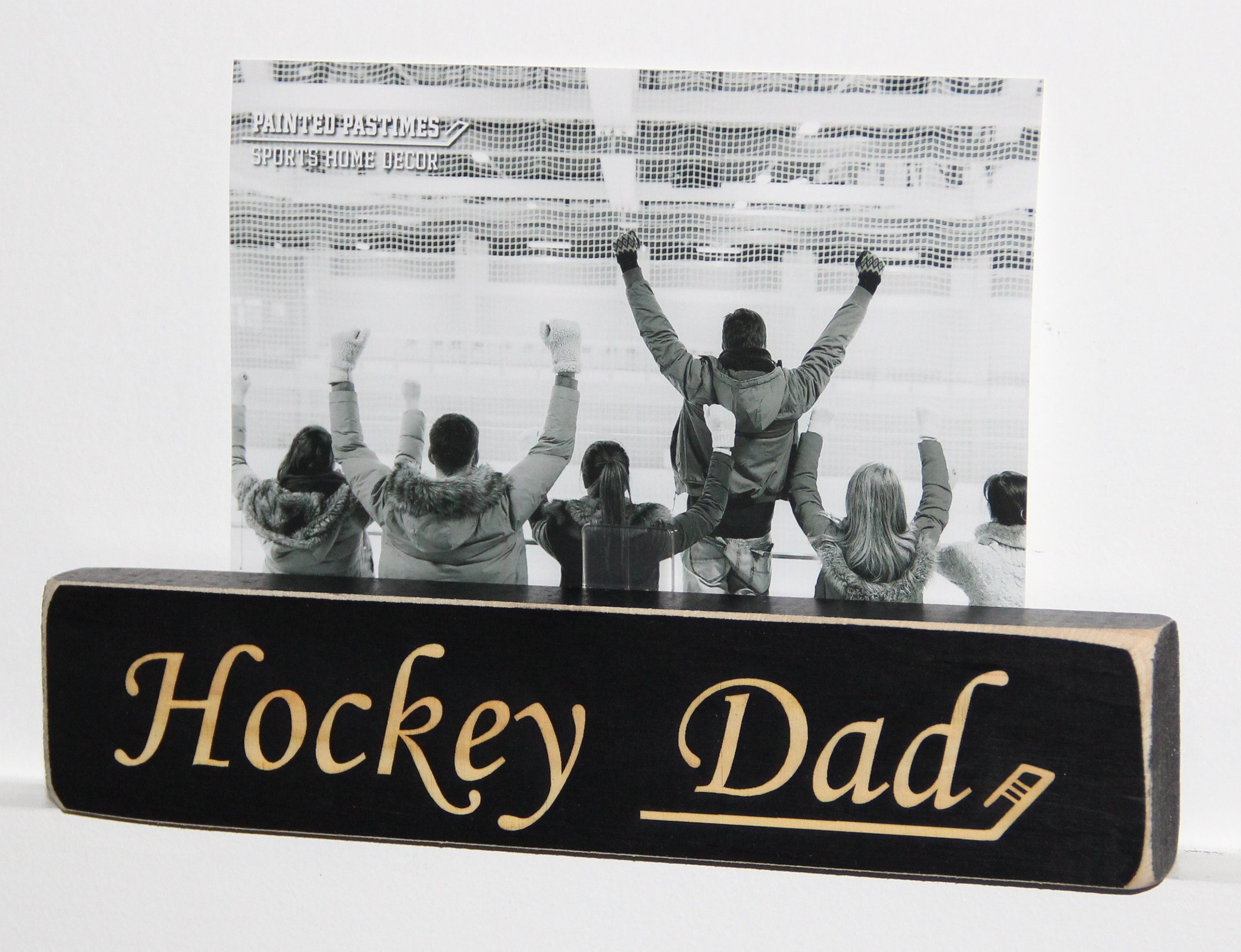 Hockey Family Ornament, Laser Cut Wood Hockey Gift