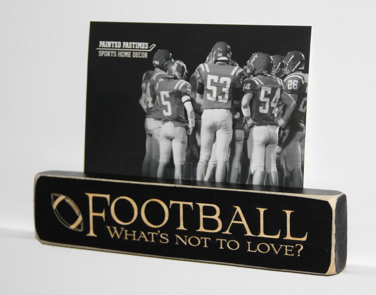 Football Ornament, Distressed Wood Sign, Sports Decor