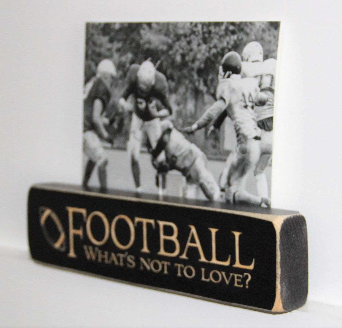 Football Ornament, Distressed Wood Sign, Sports Decor
