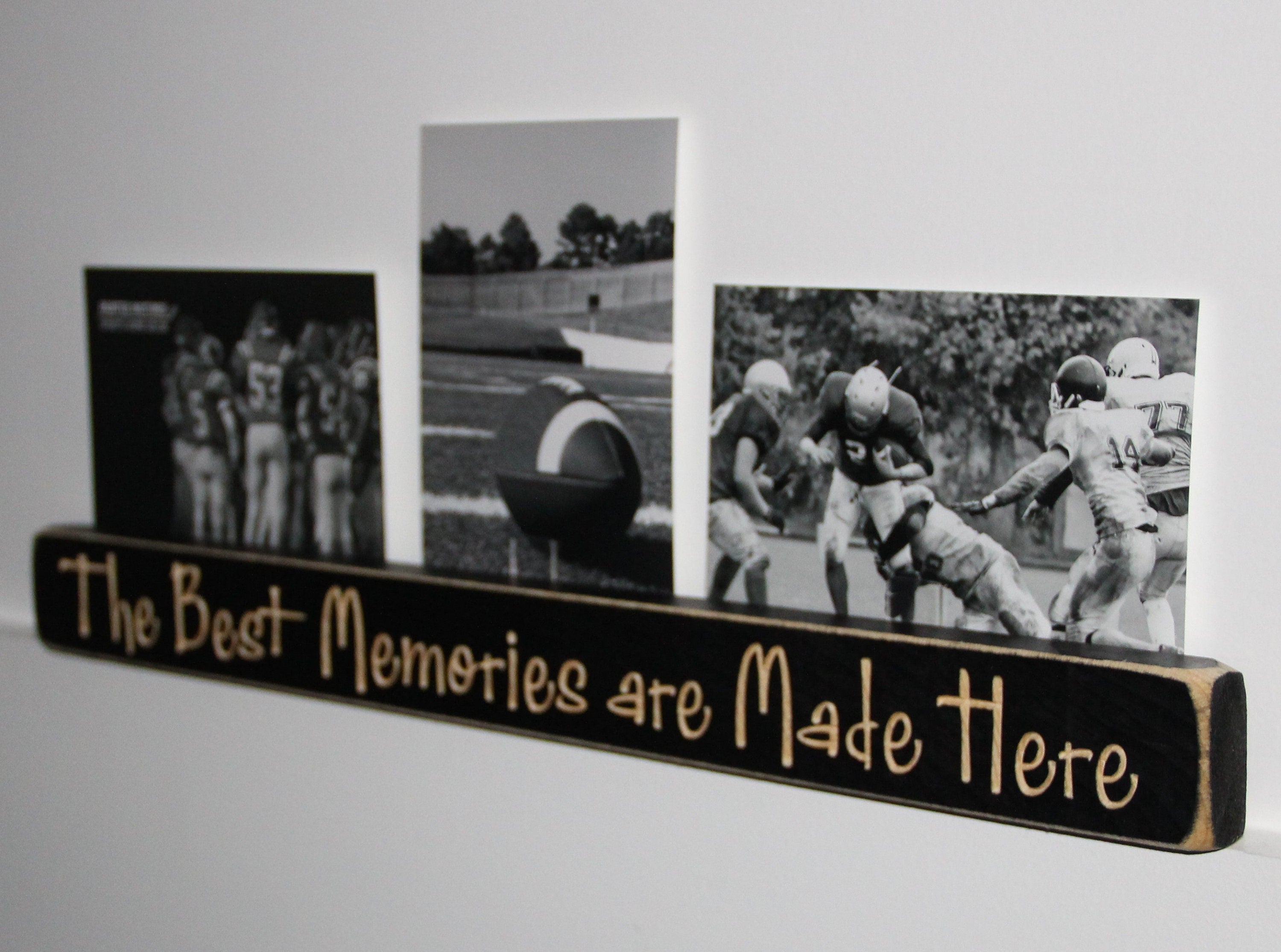 Baseball Photo Display: Distressed Wood Collage Frame, Sports Decor