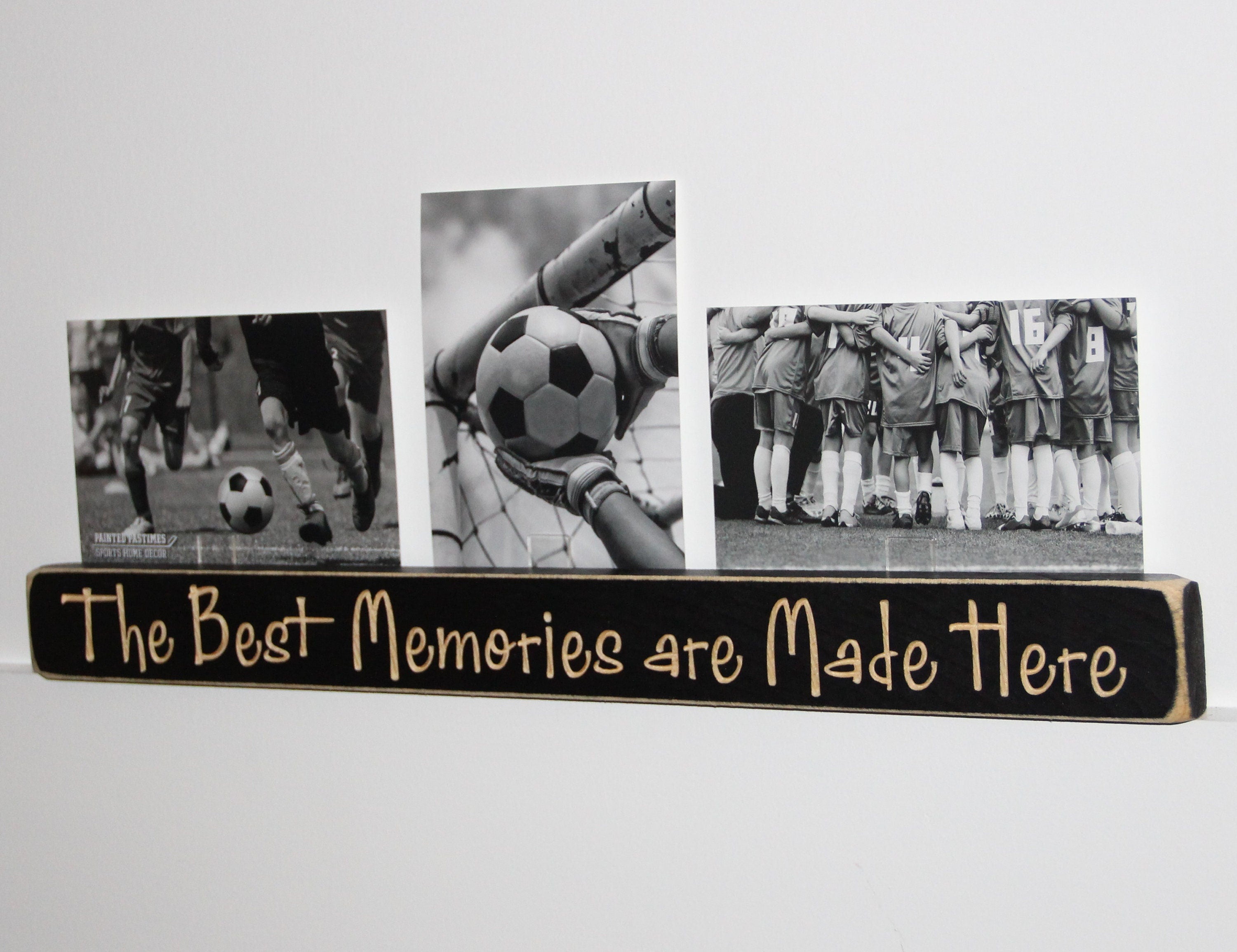 Baseball Photo Display: Distressed Wood Collage Frame, Sports Decor