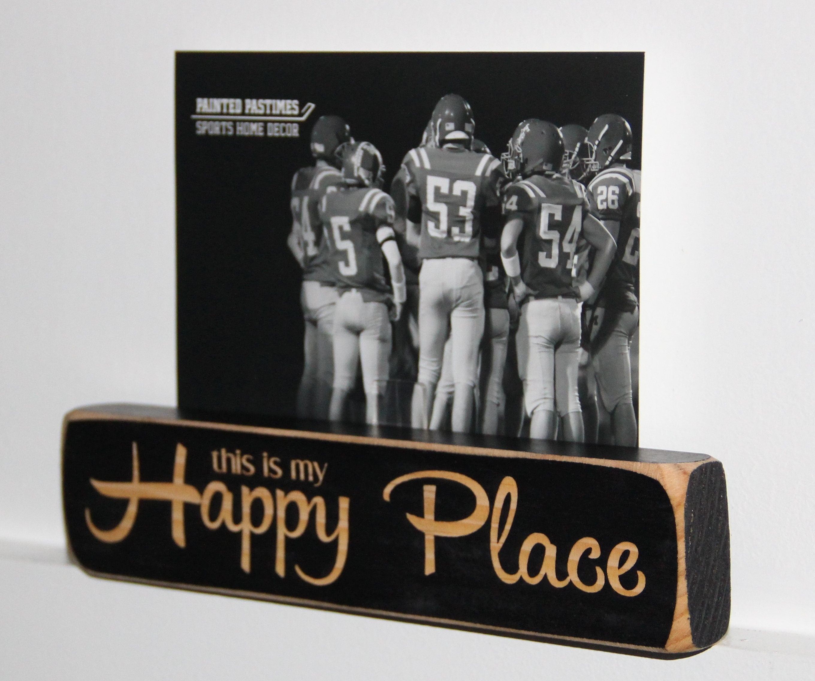 Football Photo Frame - Football Player Gift - "This is my HAPPY PLACE"