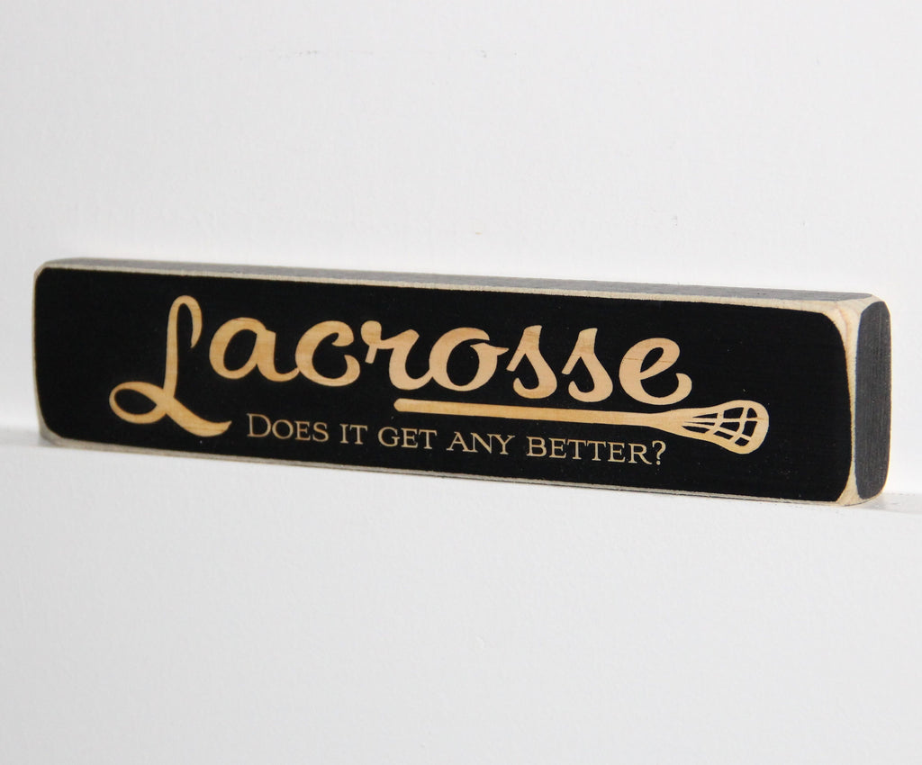 Lacrosse Wood Ornament, Sports Home Decor