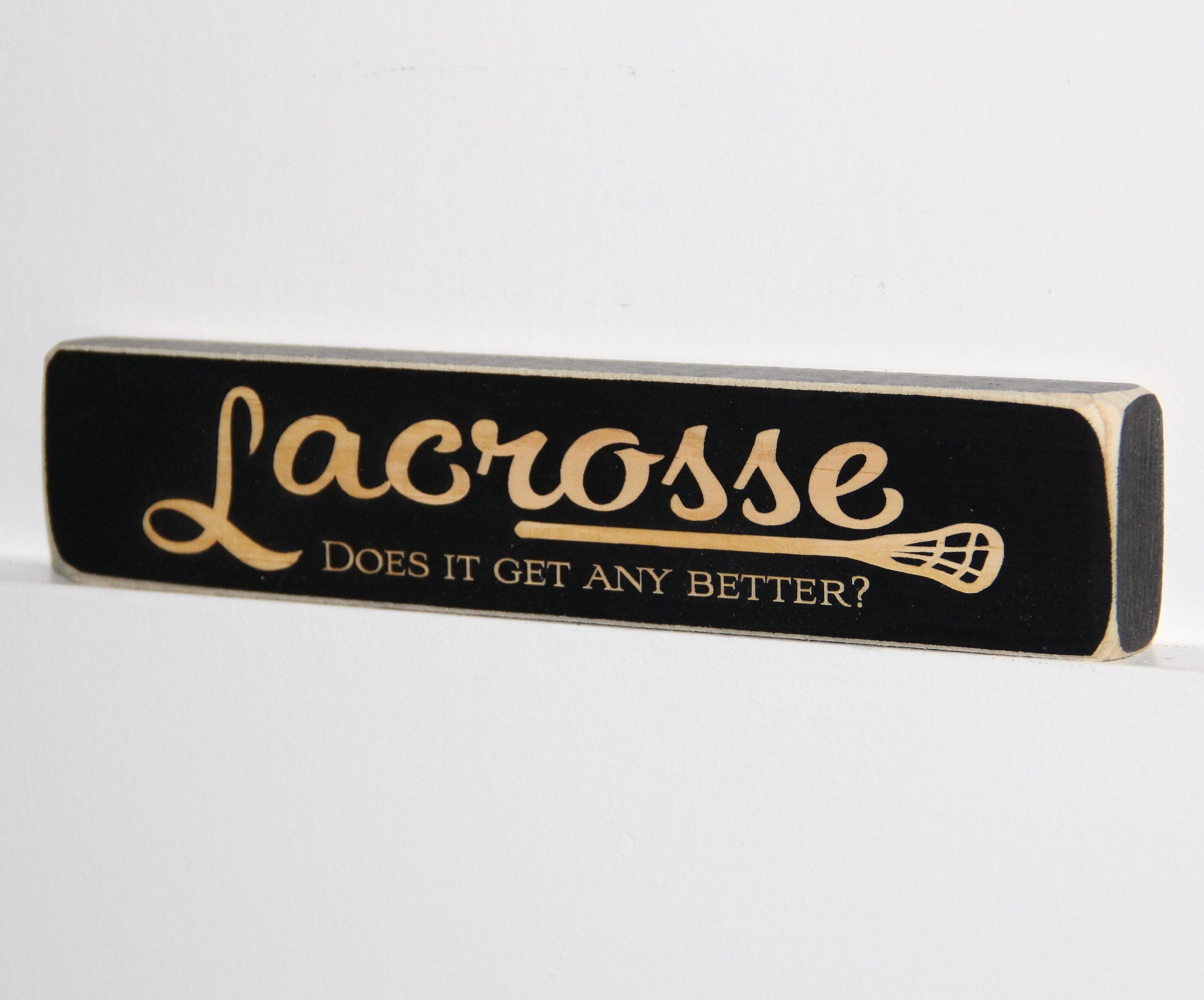 Lacrosse Wood Ornament, Sports Home Decor