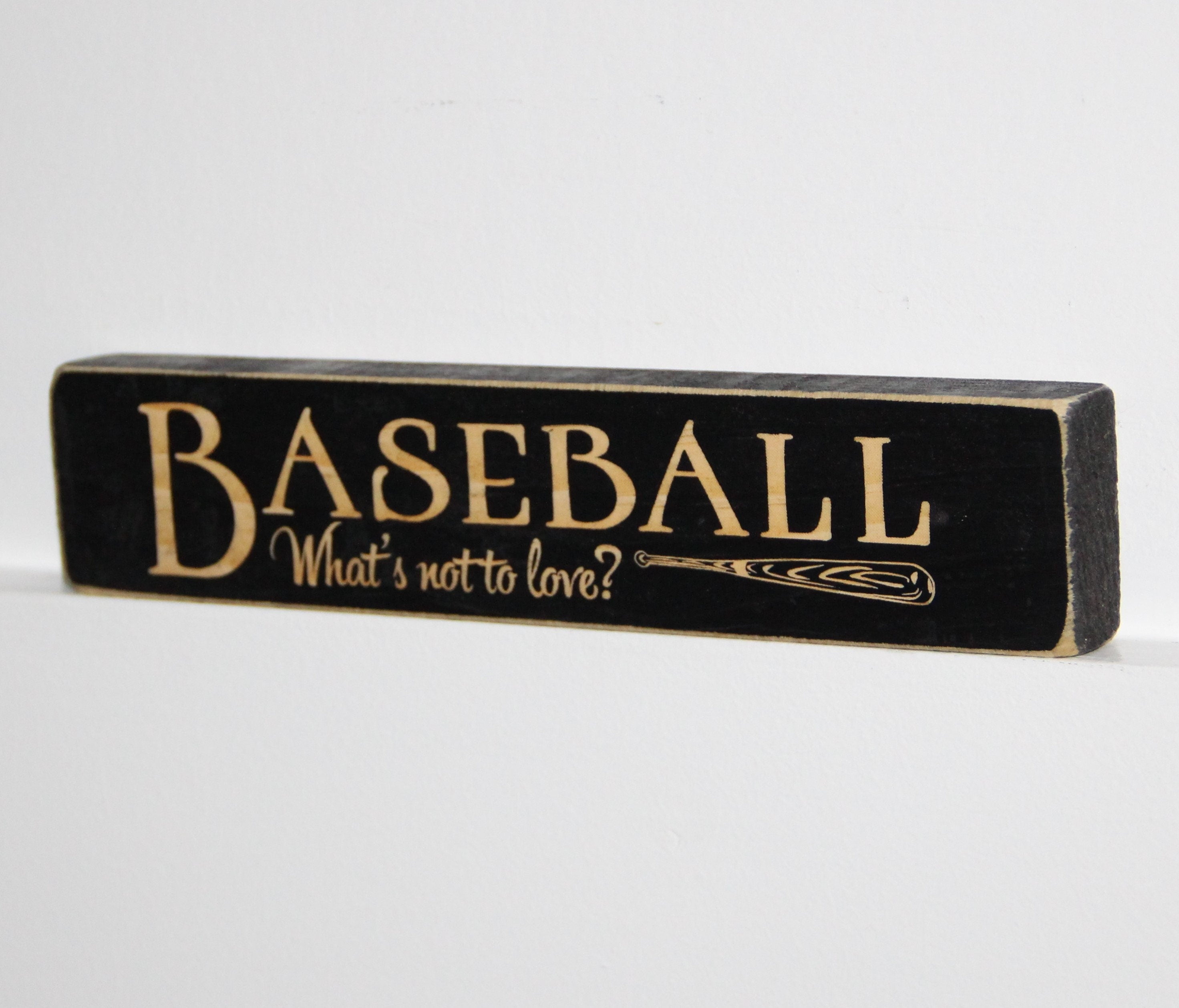 Laser Cut Baseball Sign: Wood Desk Decor, Coach Gift