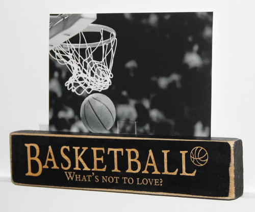 Basketball Photo Display: Laser Cut Wood Sign, Coach Gift