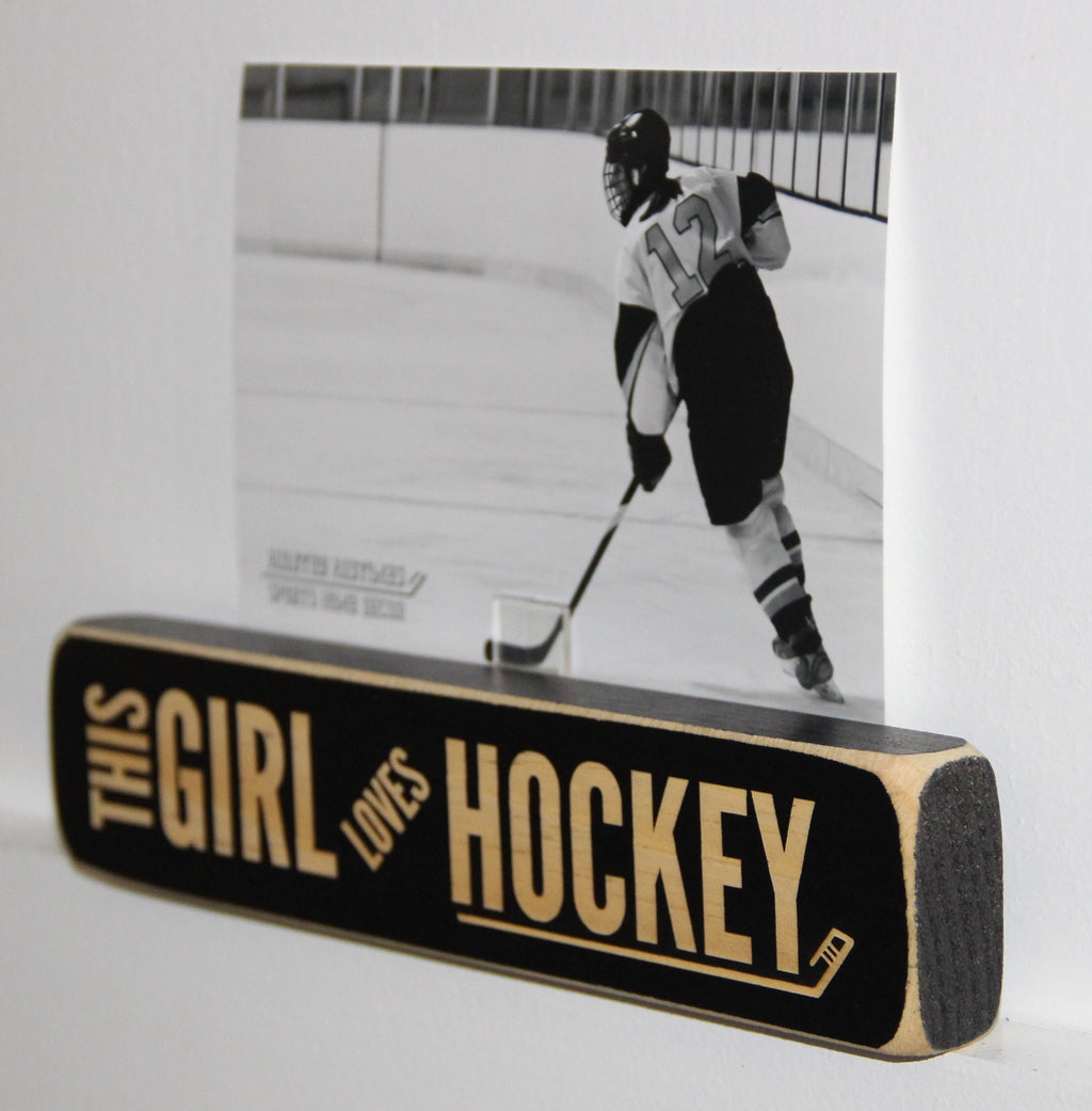 Hockey Girl Ornament, Wood Sign, Girl's Room Decor