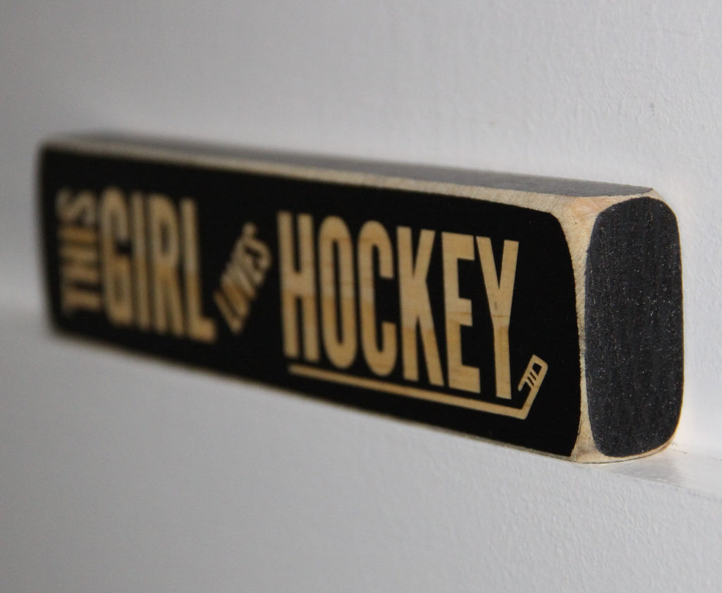 Hockey Girl Ornament, Wood Sign, Girl's Room Decor
