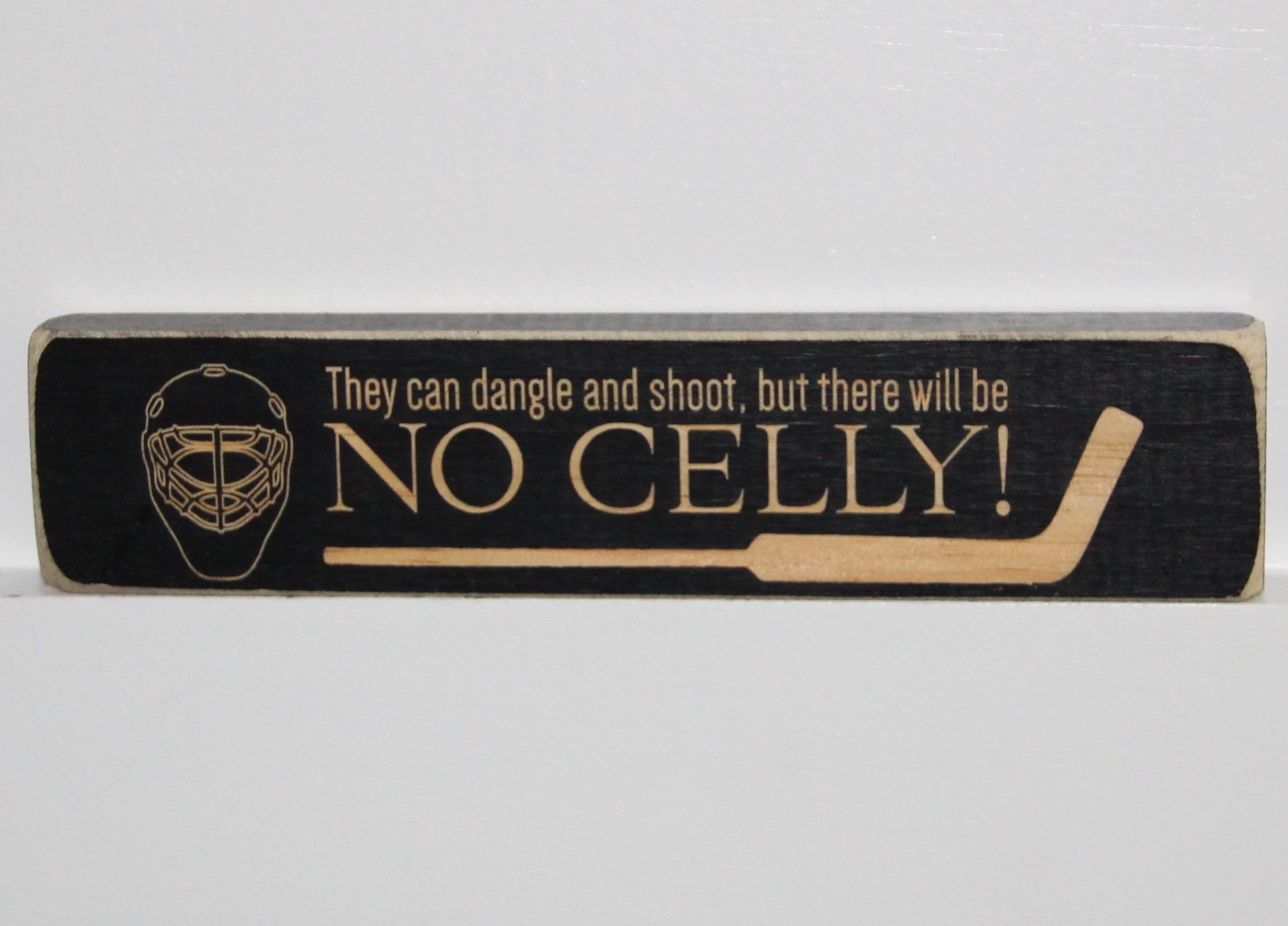 Hockey Goalie Photo Display: Laser Cut Wood Sign, Hockey Gift
