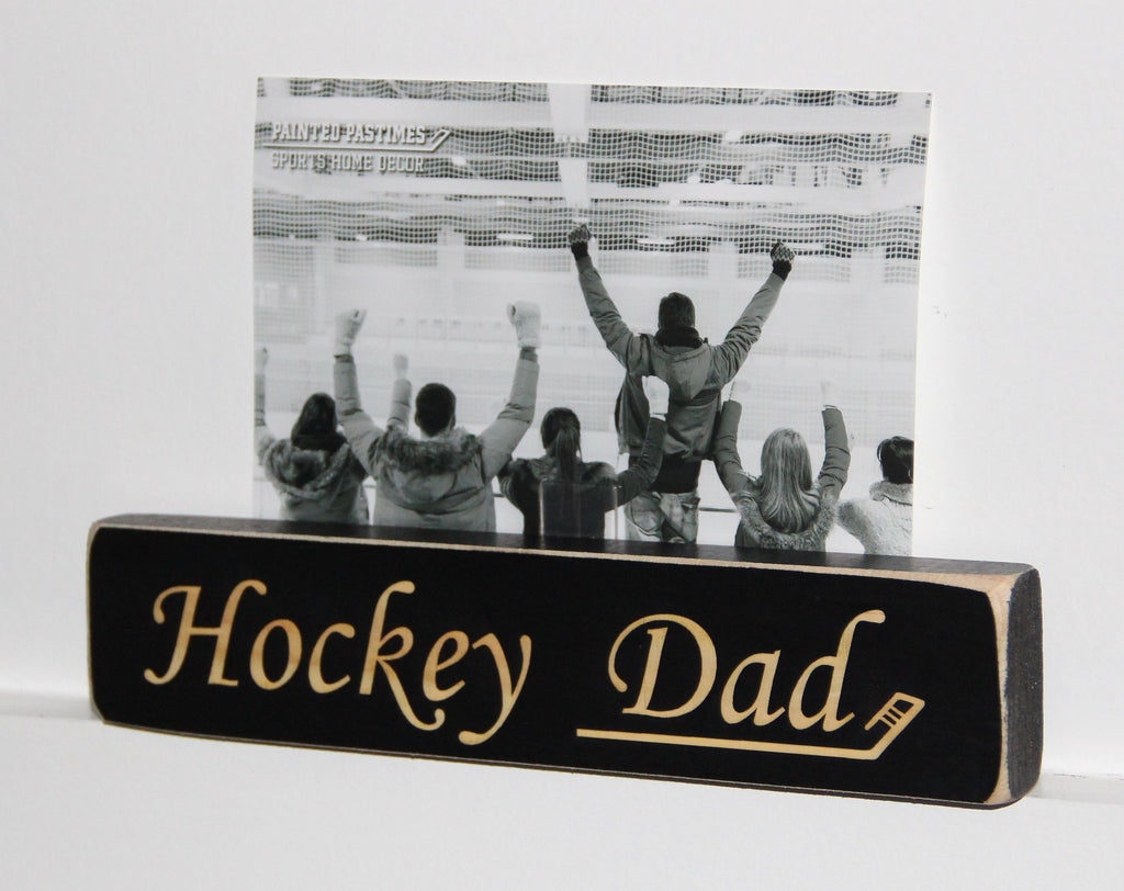 Hockey Mom Ornament: Laser Cut Distressed Wood Sign
