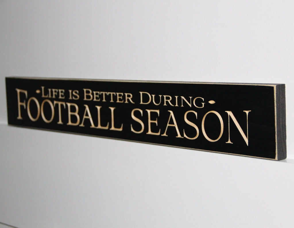 Football Sign: Wood, Football Player, Coach, Fan Gift