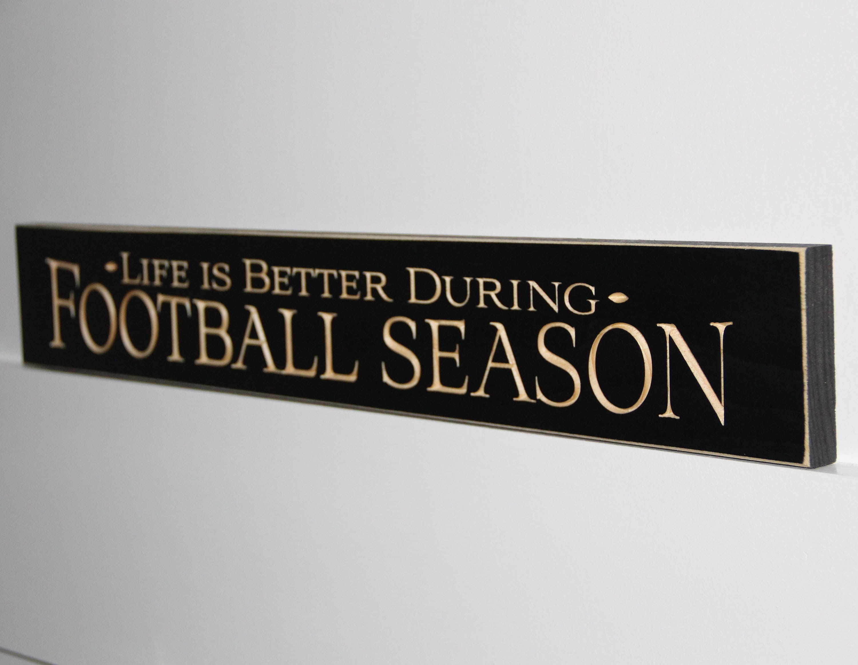 Football Sign: Wood, Football Player, Coach, Fan Gift