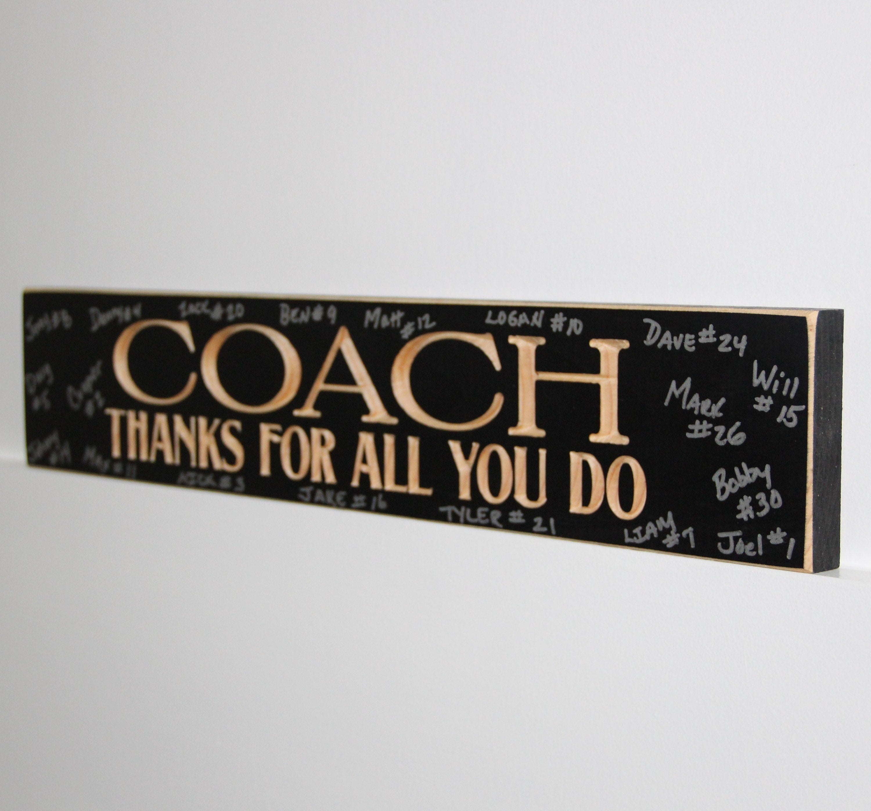 Personalized Coach Gift: Photo Wood Sign