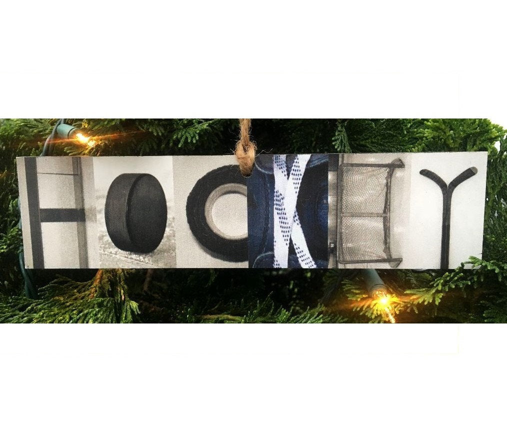 Hockey Coach Gift: Photo Letter Sign